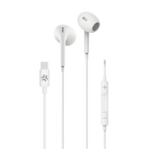 Auricolari a filo in-ear Celly con connettore USB-C cavo 1,2 m - bianco PC2USBCEARPDROP
