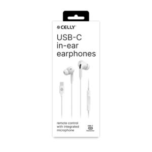 Auricolari a filo Celly UP1200 con microfono incorporato e connettore USB-C bianco - UP1200TYPECWH