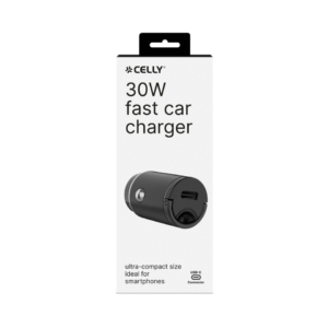 Caricatore per auto Celly USB-C ultra compatto 30W - 3,95x2,06x2,06 cm nero CCMINIUSBCBK
