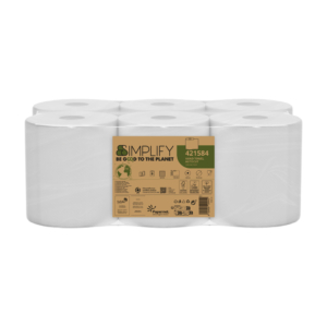 Asciugamani in rotolo Autocut Papernet Simplify a 2 veli - bianco - 130 m - 421584 (conf.6)