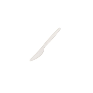 Coltelli monouso in CPLA biodegradabile e compostabile Leone bianco - 16 cm - Q2040.S (conf.50)