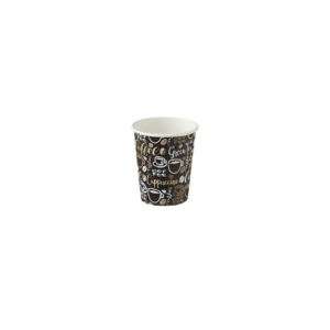 Bicchiere in carta + PE Leone Coffee marrone - 115 ml - H0730.R (conf.1000)