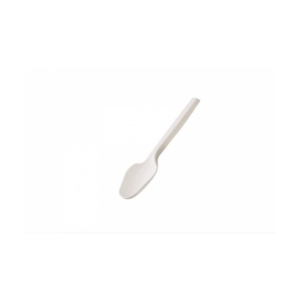 Cucchiaini monouso in CPLA biodegradabile e compostabile Leone bianco - 10 cm - Q2043.S (conf.100)