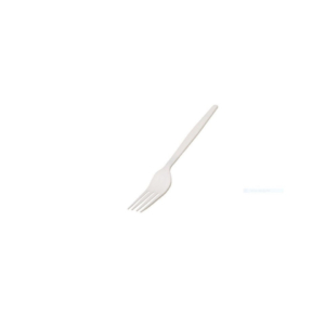 Forchette monouso in CPLA biodegradabile e compostabile Leone bianco - 16 cm - Q2041.S (conf.50)
