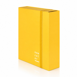 Cartella con elastico piatto Brefiocart NEW COLOR 25x35 cm Dorso 10 cm in Giallo