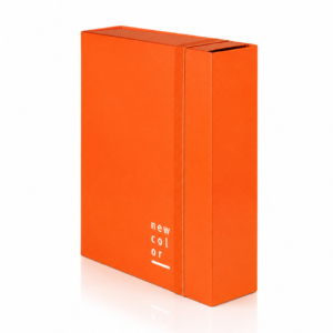 Cartella con elastico piatto Brefiocart NEW COLOR 25x35 cm Dorso 10 cm Arancio