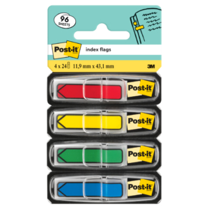 Segnapagina Post-it® Index Mini 684 - Blu, Giallo, Rosso, Verde (conf.4 da 24 fogli)