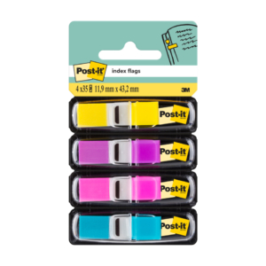 Segnapagina Post-it® Index Mini 683 - Azzurro, fucsia, Giallo, Rosa (conf.4 da 35 fogli)