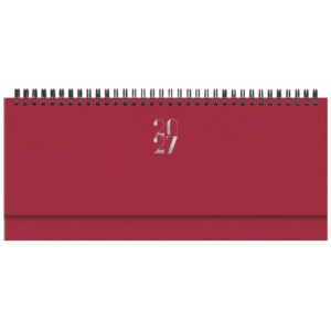 Planning settimanale spiralato 2027 Egadi copertina gommata 29,8x10,5 cm rosso rubino - 27-430FT-C21