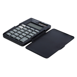 Calcolatrice tascabile Q-Connect a doppia alimentazione in ABS a 8 cifre con custodia - KF19062
