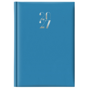 Agenda giornaliera 2027 Egadi s/d separati copertina gommata 14,3x20,5 cm azzurro - 27-225FT-C06