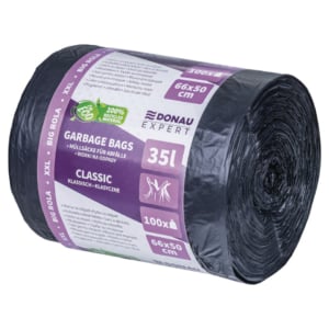 Sacchi immondizia per rifiuti organici Donau Expert 35 L 66x50 cm - 20 µm nero - rotolo 100 pz - 22384615-05