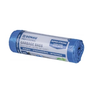 Sacchi immondizia per rifiuti inorganici Donau Professional 35 L 57x49 cm - 27 µm blu - rotolo 15 pz - 22213318-01