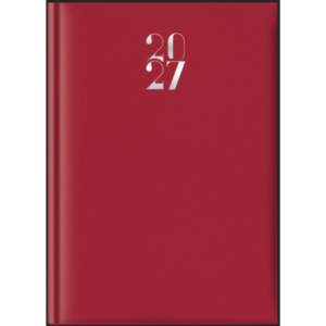 Agenda Giornaliera 2027 A4 Q-Connect Madrid Rosso inglese 27-512FT-C21