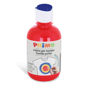 Colore per tessuto in bottiglia Primo con tappo dosatore 300 ml - 300 vermiglione - 411TX300300