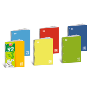 Quaderno Maxi spiralato One Color Impatto Zero 20+1 ff - 80 g/m² - 1R conf. da 6 pezzi - 7449
