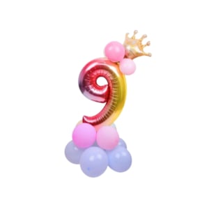 Set palloncini Party Go multicolor indicanti anni/eta' H.80 cm conf. 15 pz n° 9 - FB0957