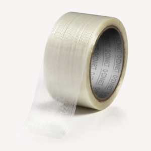 Nastro da imballaggio rinforzato Q-Connect trasparente in PVC 50 mm x 50 m trasparente - KF18096