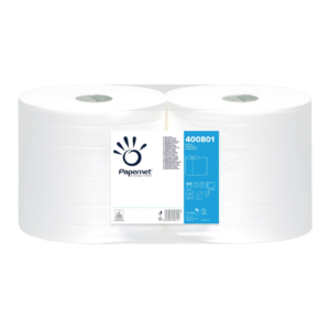 Bobina industriale a 2 veli Papernet in pura cellulosa 815 strappi - bianco - conf. 2 pz - 400801