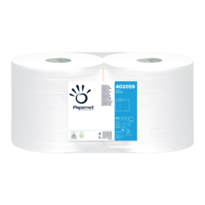 Bobina industriale a 2 veli Papernet in pura cellulosa 760 strappi - bianco - conf. 2 pz - 402059