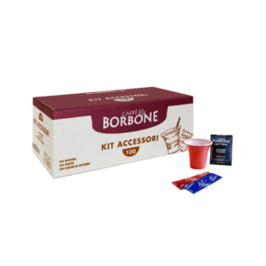 Kit accessori 100 Caffè Borbone bicchieri + palette + bustine - 300 pezzi - MASTERBORBONE100