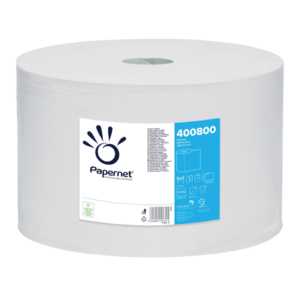 Bobina industriale Papernet - 2 veli - 741 m - pura cellulosa - bianco 400800