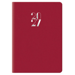 Agenda 2027 bigiornaliera gommato 6,6x9,9 cm rosso 27-110FT-C21