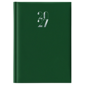 Agenda 2027 giornaliera gommato s/d abbinati 14,3x20,5 cm Verde 27-250FT-C12