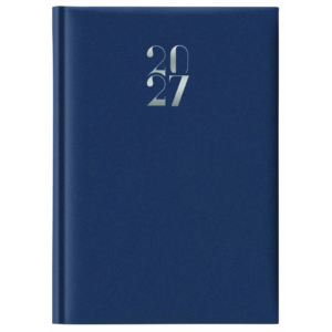 Agenda 2027 Giornaliera S/D abbinati 17x24 cm Gommato blu - 27-350FT-C10