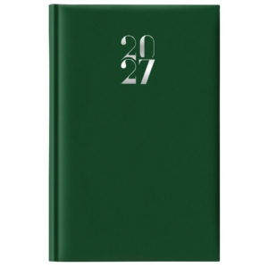 Agenda giornaliera 2027 formato 11 x 16,5 cm copertina Verde gommata 27-205FT-C12