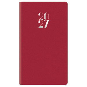 Agenda Settimanale 2027 8x14 cm Madrid Rosso inglese